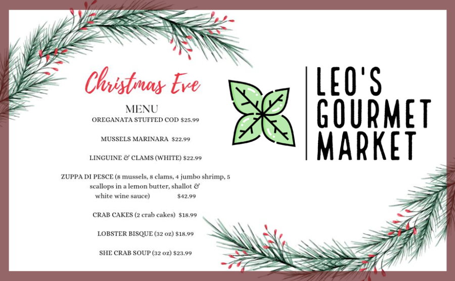 Leo's Christmas Eve Menu