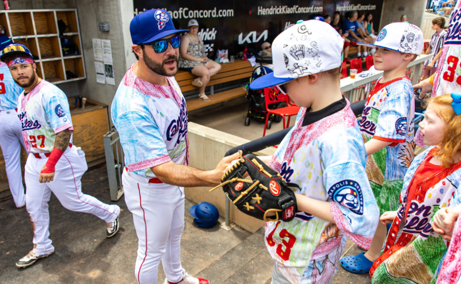 annual Levine Children’s jersey design contest winner at Atrium Health Ballpark