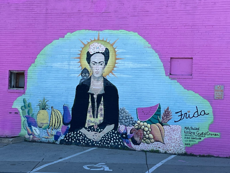 Frida mural on Birritaco building