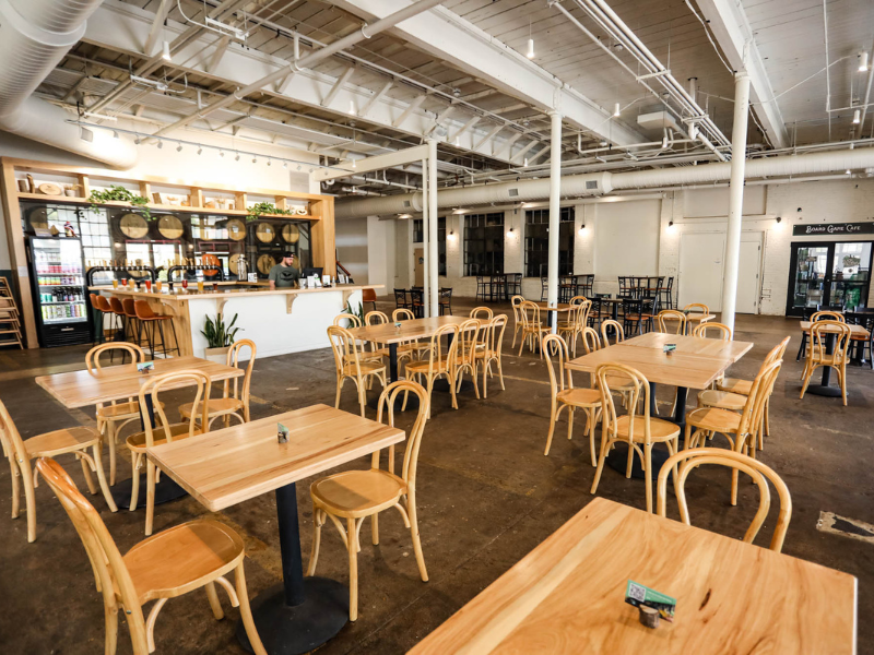 High Branch's bar and indoor seating area