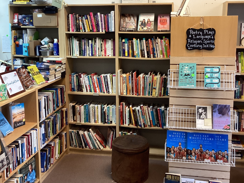 bookshelves full of books at Second Look Books