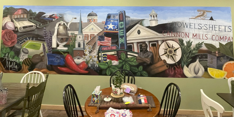 Mural at The Spice and Tea Exchange