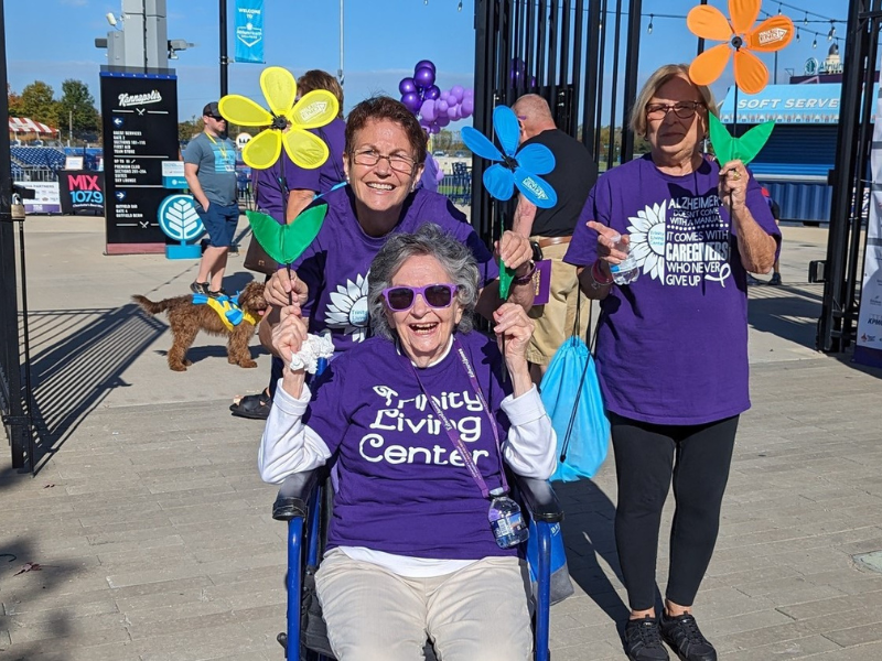 Alzheimer’s walk - lady in wheelchair