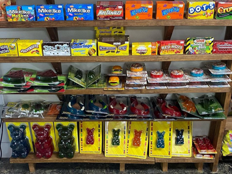 Large candy selection from James' Sweet Spot