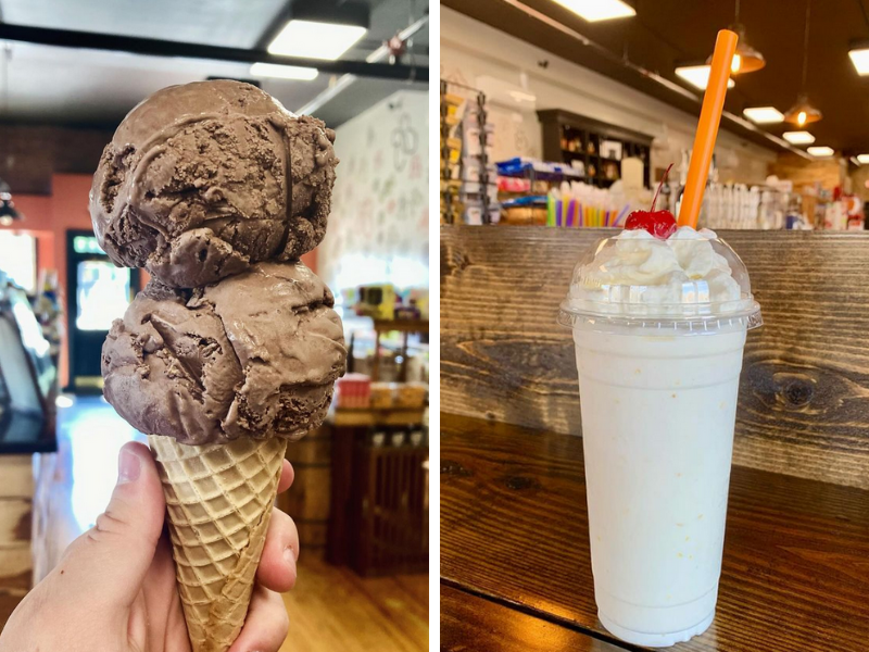 James' Sweet Spot has ice cream and milkshakes