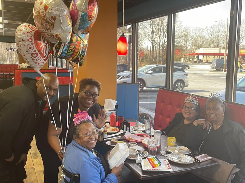 customers celebrating a birthday at Sunshine Family Restaurant