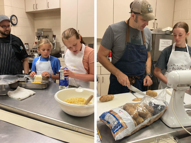 Chef Bob teaching kids to cook