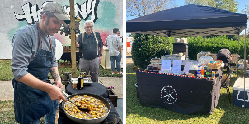 Chef Bob cooking at a special event