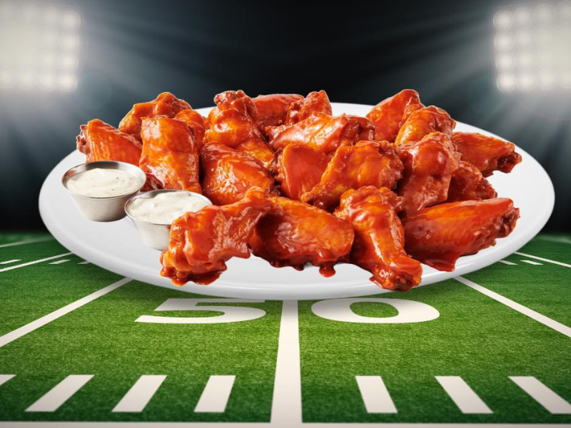 Wings on football field