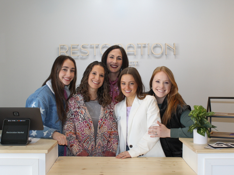 women behind the front desk at Restoration Market