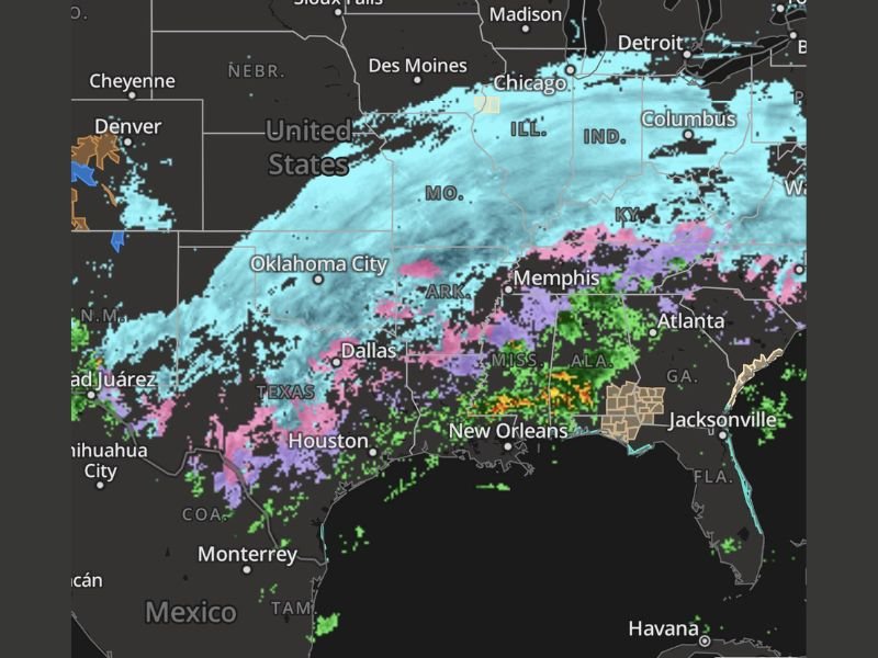 Multi-State Winter Storm Slams South and Midwest With Snow, Ice, and Flooding From Texas to the Carolinas