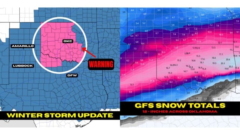 Oklahoma, Texas, Arkansas, Missouri, Illinois, Georgia, and the Mid-Atlantic Face Expansive, High-Impact Winter Storm With Snow, Ice, and Dangerous Cold From Friday Through Early Next Week