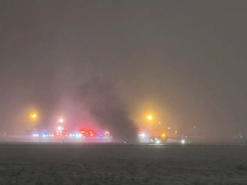 Private Jet Carrying Eight Crashes After Takeoff at Bangor International Airport During Severe Winter Weather