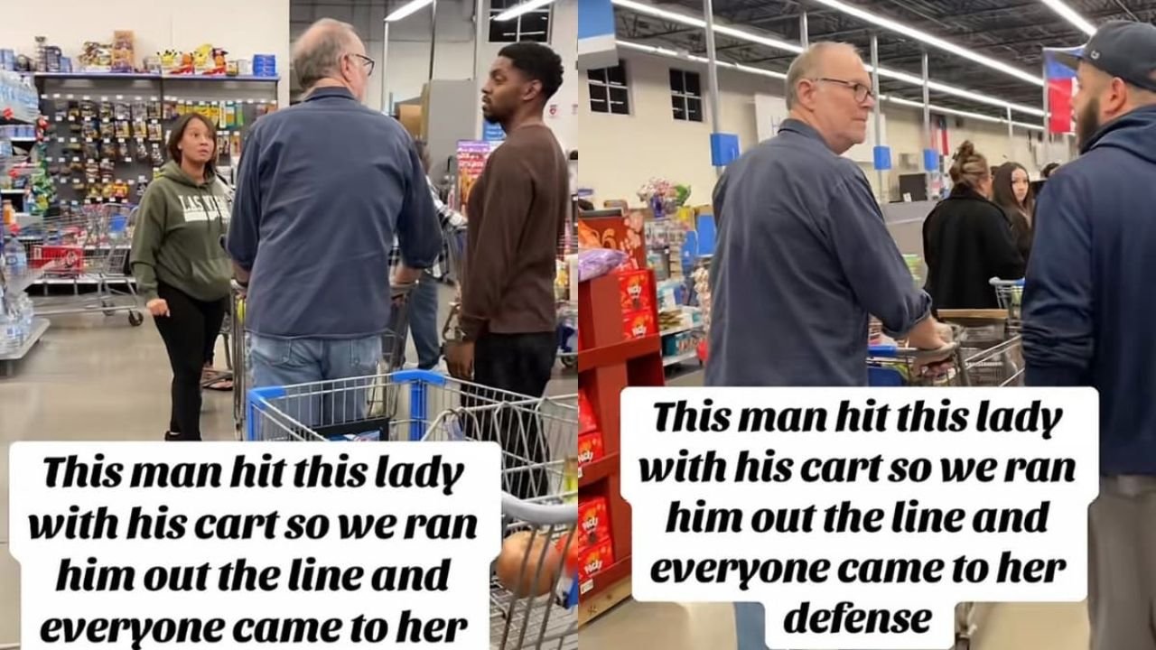 Texas Walmart Crowd Forces Man Out of Line After He Repeatedly Hits Woman With Shopping Cart