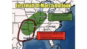 Active Early March Pattern to Bring Flooding From Texas to Ohio and Rising Severe Storm Threat Across the South-Central U.S.