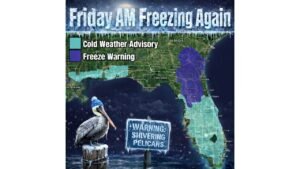 Another Freeze Targets the Deep South and Florida as Friday Morning Cold Pushes Farther South in Relentless 2026 Winter