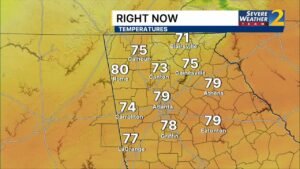 Atlanta Hits 79° to Break 1986 Record Before Arctic Blast Sends Wind Chills into the Teens by Monday Morning
