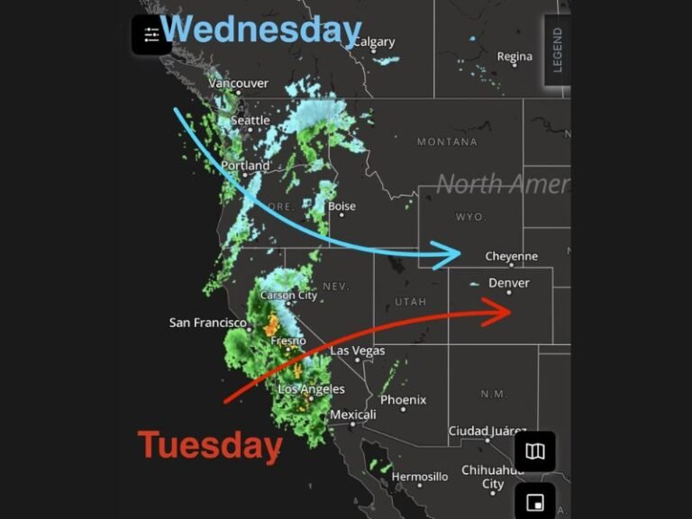 Back-to-Back Pacific Storms to Slam California and the Pacific Northwest, Bringing Heavy Mountain Snow to Colorado While Dry Air Dominates the Plains