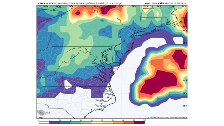 Baltimore Poised for Midweek Warmup Before Another Snow Chance Emerges February 14–17