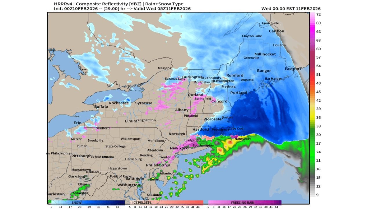 Canadian Clipper Reloads New England Winter as Boston Tracks Another Midweek Snowfall Burst