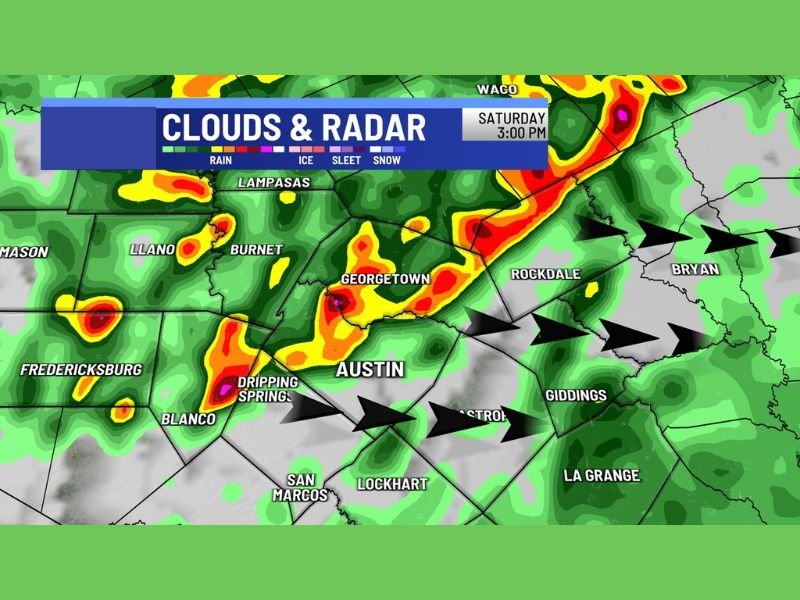 Central Texas Storm Timing: Austin, Georgetown, and Waco Face Morning Showers Before Isolated Strong to Severe Thunderstorms Saturday Afternoon