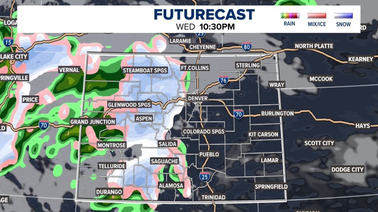 Colorado Mountains Line Up for Midweek Snow Surge as Heaviest Accumulation Targets High Country North of Highway 50
