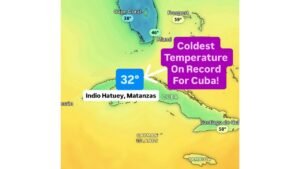 Cuba Records First Freezing Temperature on Record as Arctic Blast Drives Matanzas Down to 32°F