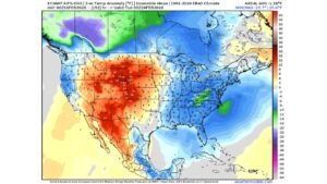 Eastern U.S. Braces for Early-Week Cold Surge as GEFS HDD Spike Builds, While Western States Run 10–20° Above Normal