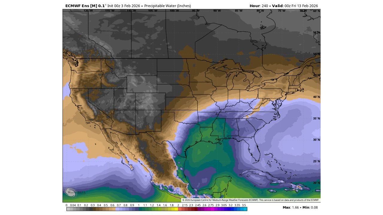 Gulf Moisture Surge Sets Up Multi-State Storm Risk From Texas to North Carolina Late Next Week