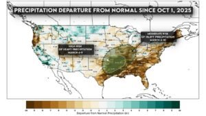 Heavy Rainfall Set to Target Drought-Stricken Red River, Mississippi and Ohio Valleys March 6–10 as Long-Standing Moisture Deficits Face Potential Reversal