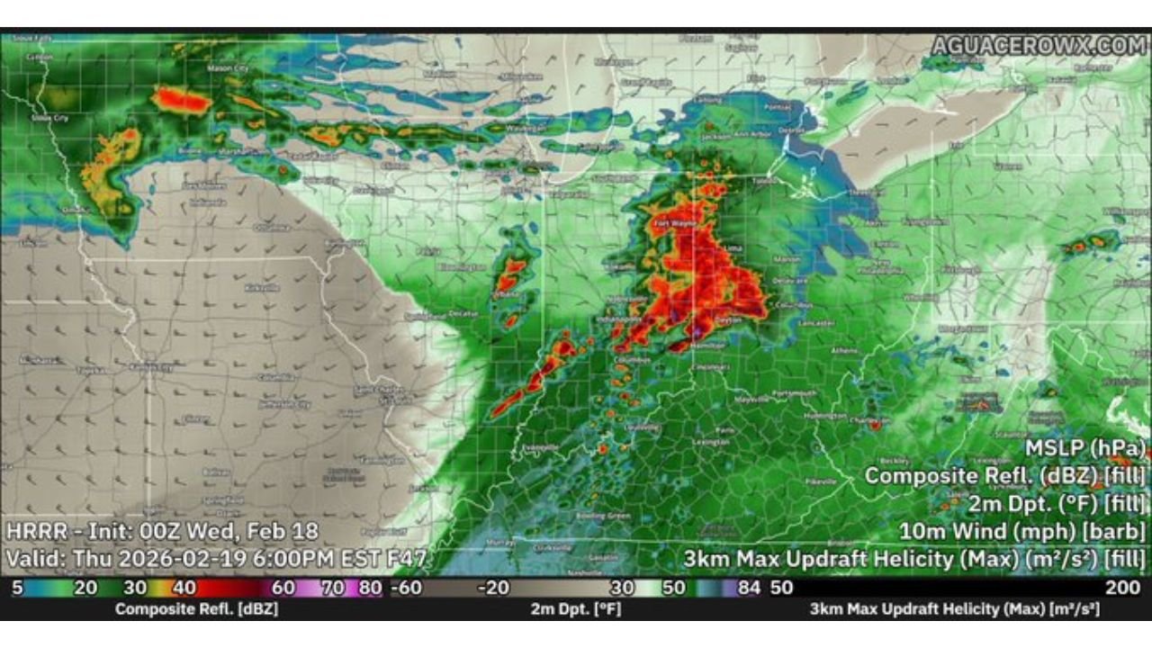 Illinois and Indiana to Ohio and Northern Kentucky Face Conditional Severe Weather Threat Thursday as Dryline and Warm Front Interact