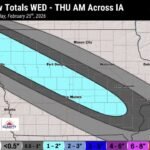 Iowa Winter System Sets Up Narrow 1–2 Inch Snow Band From Sioux City to Davenport Overnight Into Thursday Morning