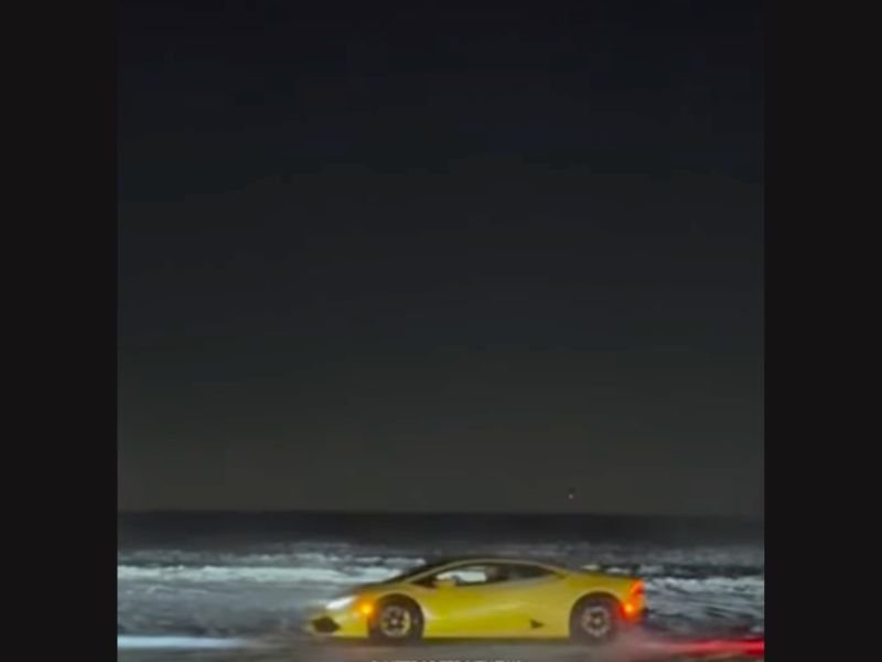 Lake St. Clair, Michigan Video Shows Lamborghini Huracán Doing Donuts on Frozen Ice as Crowds Gather During Deep Winter Cold