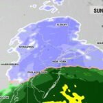 Light Snow Spreads Across Upstate New York and Interior Northeast Sunday Night While New York City and Philadelphia See Mostly Rain