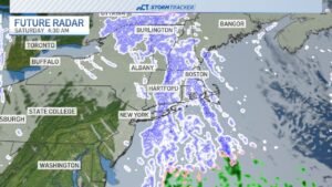 Light but Widespread Snow Expected Saturday Morning Across New England, Creating Slick Travel Conditions