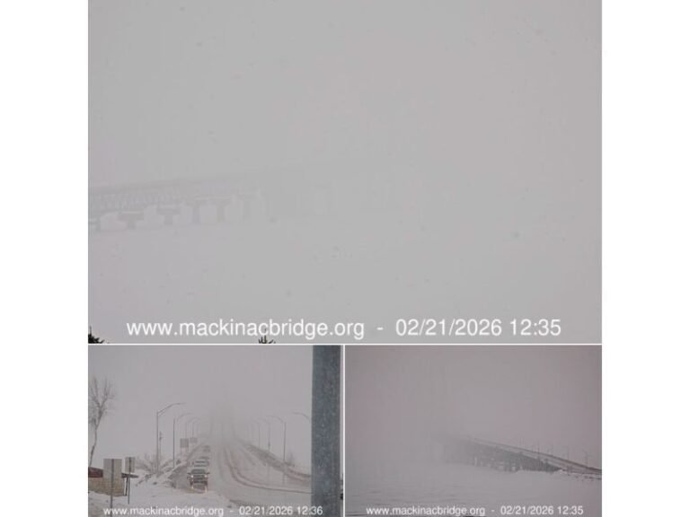 Mackinac Bridge Closed for Third Straight Day as Falling Ice and Whiteout Conditions Shut Down 5-Mile Span in Michigan