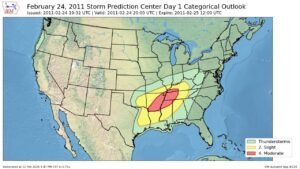 Major Severe Weather Outbreak Sweeps Mississippi, Tennessee and Arkansas with 350+ Damaging Wind Reports and 13 Confirmed Tornadoes
