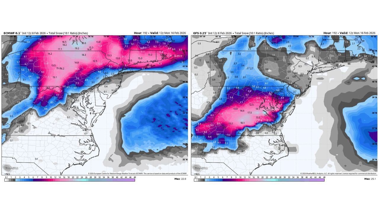 Major Winter Storm Signal Strengthens for Pennsylvania, Maryland, Virginia, and West Virginia This Weekend as EURO and GFS Agree on Heavy Snow Potential