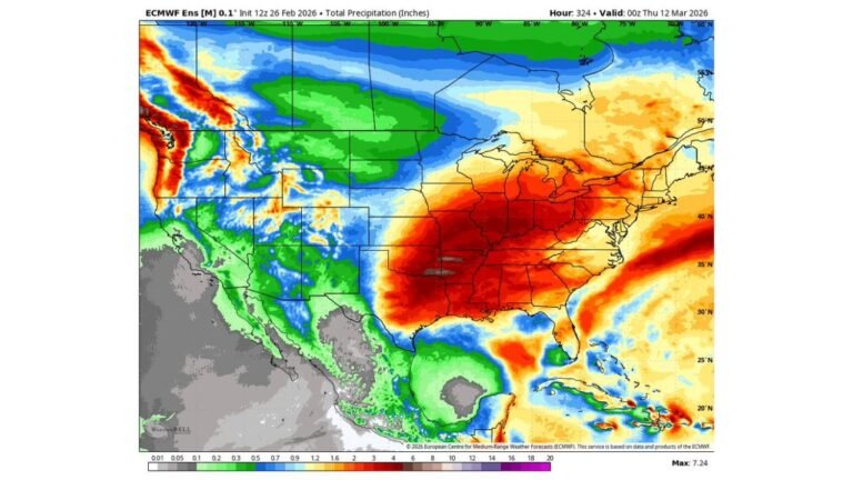 March 5–10 Stormy Pattern Returns: Widespread Rain and Possible Severe Weather Target the South, Midwest and East