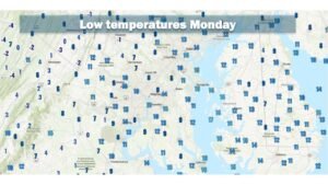 Maryland, Virginia, West Virginia, and Delaware Brace for Bitter Monday Morning as Single-Digit and Subzero Lows Spread Across the Region