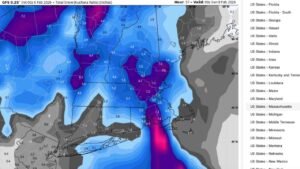 Massachusetts, Rhode Island and Connecticut Snow Bands Could Swing 1–8 Inches as GFS Shifts the Coastal Trough Just 20 Miles East