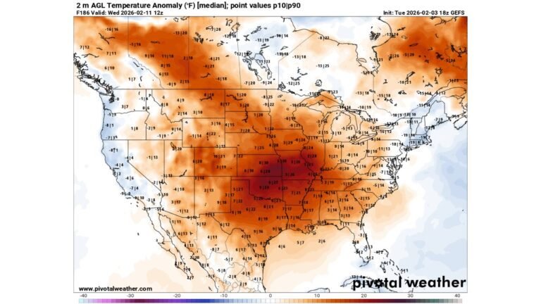 February Warm Pattern Expands Across North Carolina, South Carolina, Georgia and Virginia as Mid-Month Cold Signal Fades