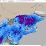 National Weather Service Snow Map Shows 6–9 Inch Band From Virginia to Southern New England Through Monday Morning