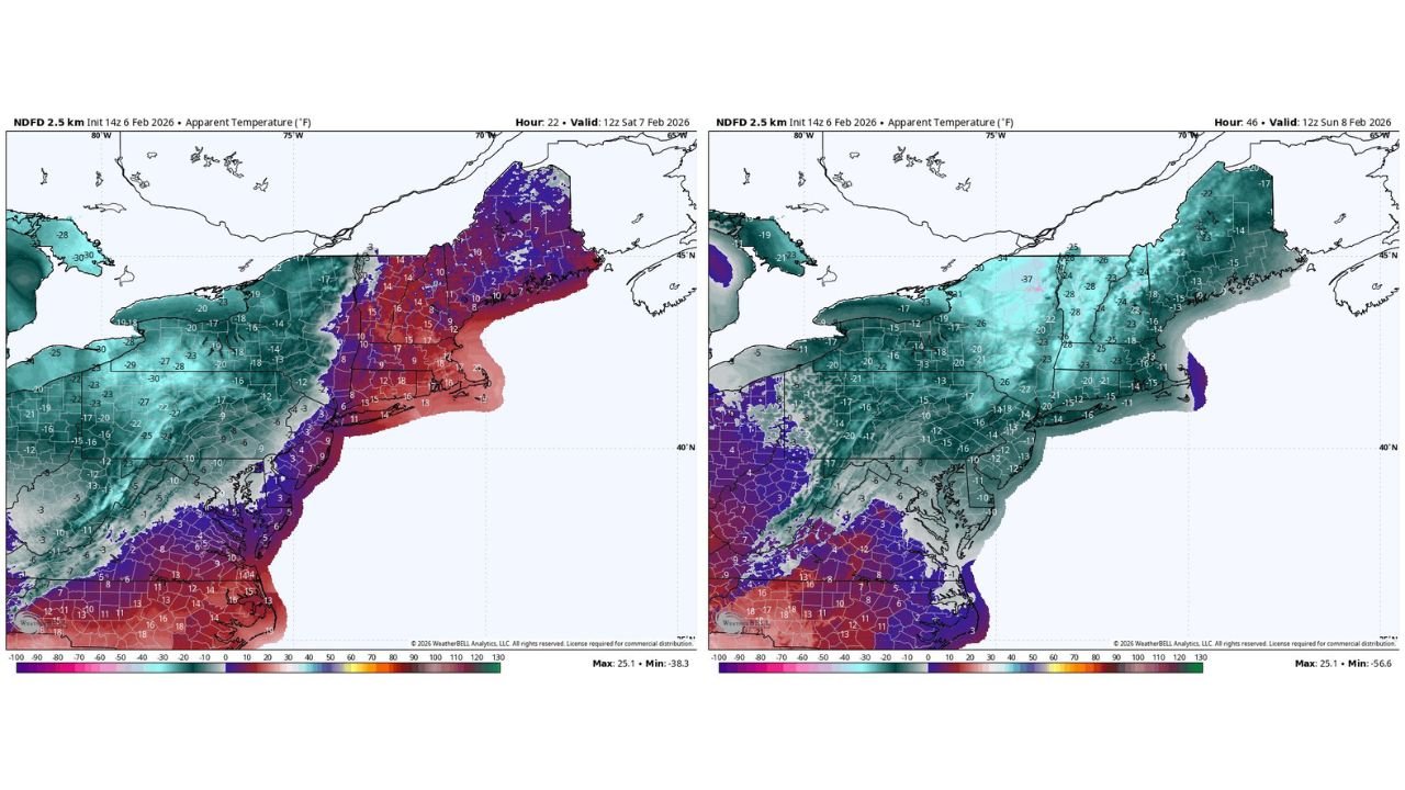 New England Arctic Blast Brings Dangerous Wind Chills to Massachusetts, Maine, Vermont, New Hampshire, Connecticut, and Rhode Island This Weekend