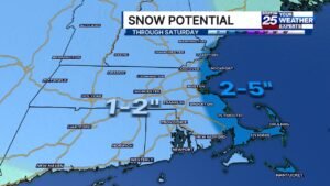 New England Saturday Snow Outlook Takes Shape as Coastal Pockets Could See Higher Totals Despite Limited Moisture