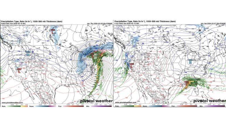 New England Snow Pattern Turns Active as Multiple Systems Line Up, With Blizzard-Like Conditions Possible Late Week