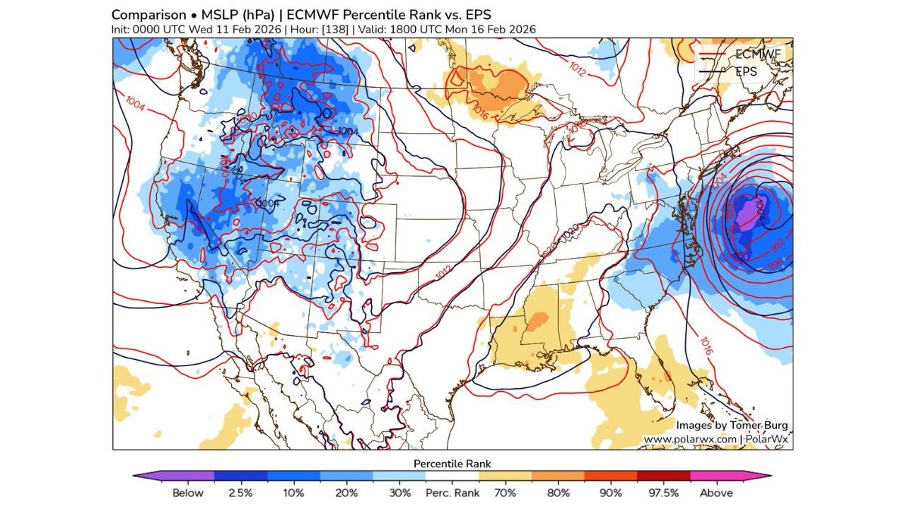 New Jersey Snow Signal Grows as ECMWF Shows Potential Foot-Plus Storm, But Ensemble Spread Urges Caution