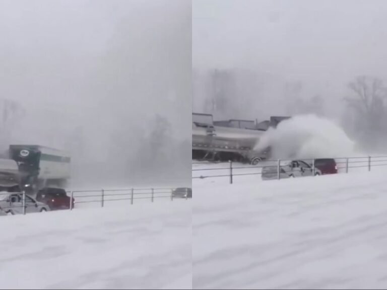 New Jersey Whiteout Video Shows Tractor-Trailer Off Road as Dangerous High-Speed Winter Driving Sparks Backlash