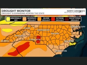 North Carolina Drought Worsens as Over 65% of State Falls into Severe Category, Charlotte and Piedmont Regions Facing Mounting Water Stress