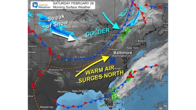 North Carolina Faces 40-Degree Temperature Swing From 20s to 60s Before Rain, Cold Air and Possible Freezing Mix Early Next Week